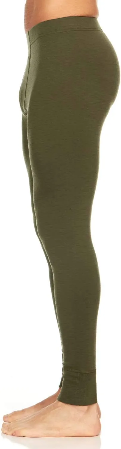 100% Merino Wool Bottoms Men's Base Layer Pants - Long Johns - Thermal Underwear