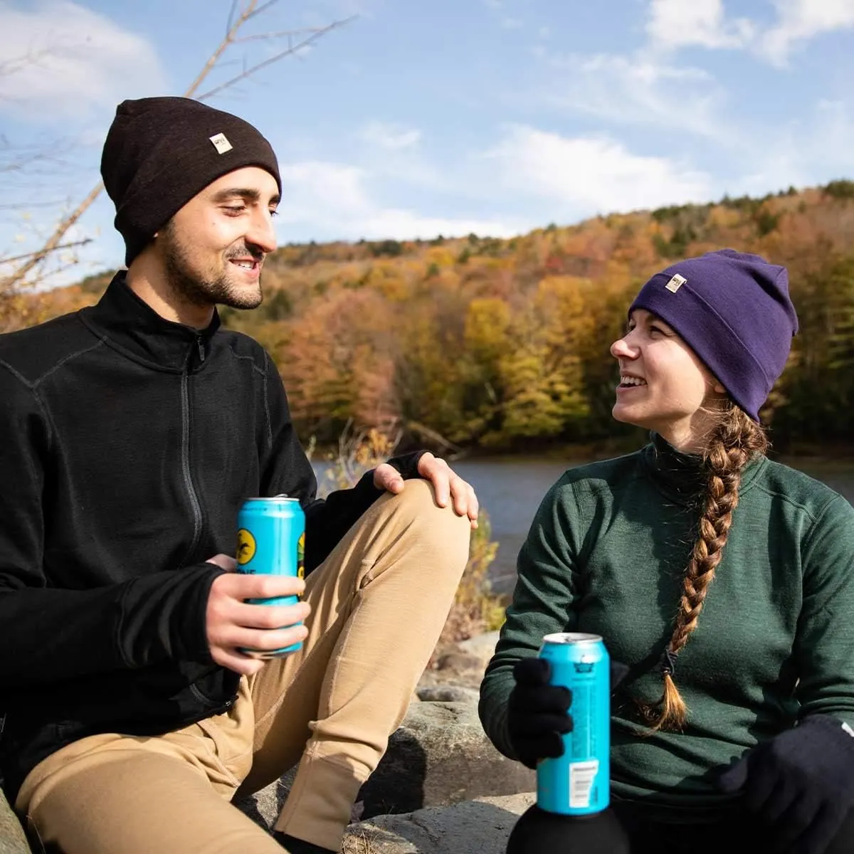 100% Merino Wool Cuff Beanie - Mens & Womens Warm Winter Hat - Watch Cap - Toque