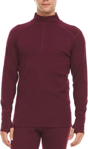 100% Merino Wool - Men’s Midweight Quarter Zip - Warm Pullover - Midlayer