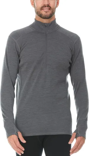 100% Merino Wool - Men’s Midweight Quarter Zip - Warm Pullover - Midlayer