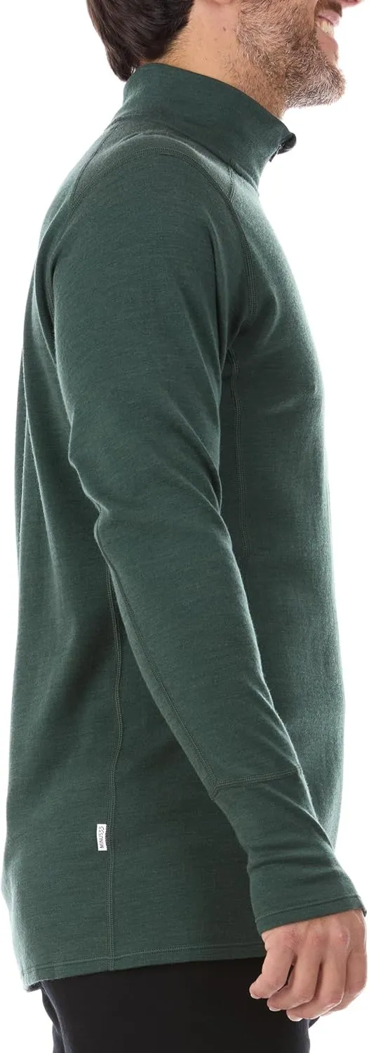 100% Merino Wool - Men’s Midweight Quarter Zip - Warm Pullover - Midlayer