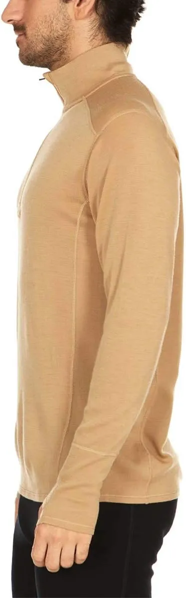 100% Merino Wool - Men’s Midweight Quarter Zip - Warm Pullover - Midlayer