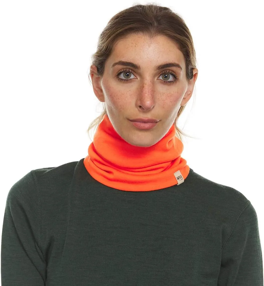 100% Merino Wool - Midweight Neck Gaiter - Skiing Neck Warmer - Winter Face Mask - Multipurpose Headwear