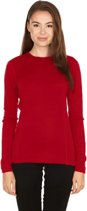100% Merino Wool - Women's Midweight Base Layer - Long Sleeve Crew