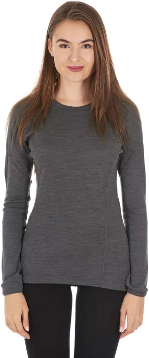 100% Merino Wool - Women's Midweight Base Layer - Long Sleeve Crew