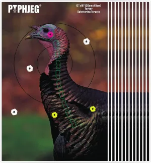 12"x 18" Small Game Animal Targets & Reflective Turkey Targets - Photo-Realistic Instant Splatter Shot Targets - for All Guns and calibers - 10/25/50 Pack