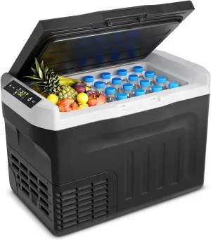12V Refrigerator - 32QT(30L) Electric Cooler 12/24V DC&110-240V AC, Fast Cooling Portable Freezer for Camping Travel Outdoor Truck RV SUV, Car Fridge -4~68°F