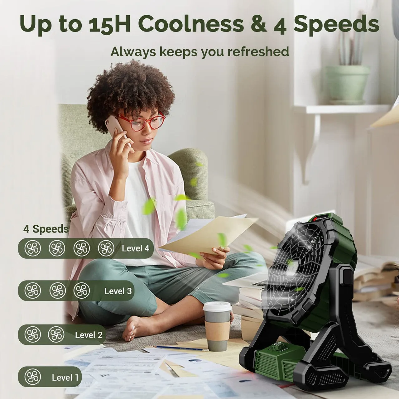 14400mAh Rechargeable Camping Fan
