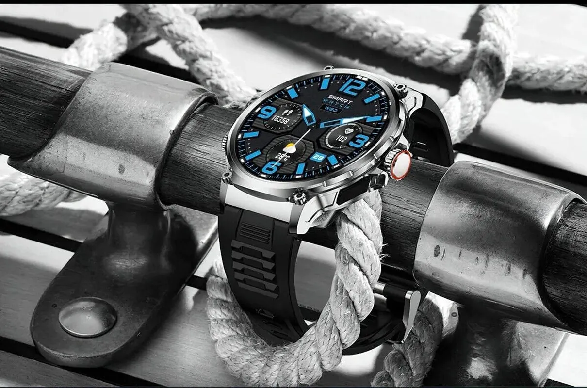 1.85" Ultra HD Smartwatch GPS Bluetooth Call Health Monitoring Watch Gym Gift