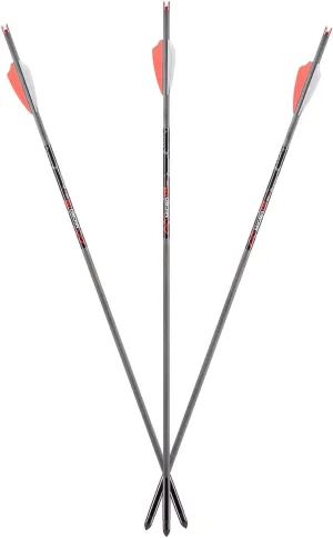19" Bolts for AX440 (6-Pack) - .166” ID Micro Diameter Shaft, 19-Inch Length (Without Point), 403 Grains (with 100 Grain Point), 6061-T6 Aluminum Nock, (3) Fusion XII SL Vanes