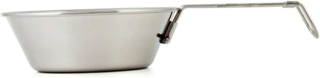 1pc Outdoor Portable Stainless Steel Camping Bowl Foldable Travel Cup with Handle for Lightweight Compact Design for Camping Hiking Fishing Picnic Activities