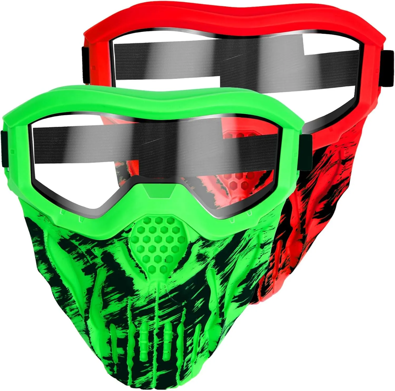 2 Pack Upgraded Tactical Mask with Goggles Compatible with Nerf Rival, Apollo, Zeus, Khaos, Atlas, & Artemis Blasters Rival Mask