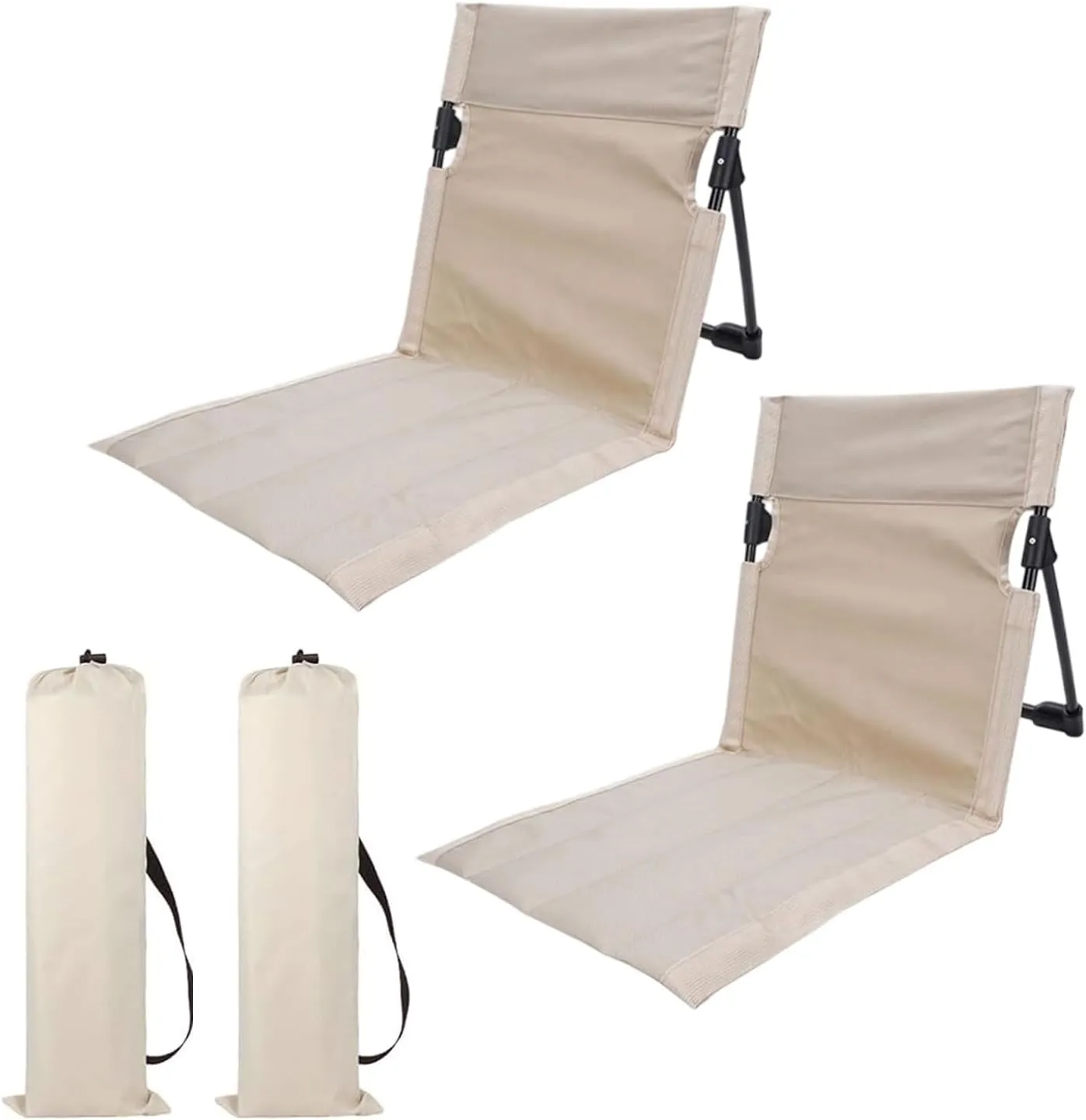 2 Pcs Foldable Pool Chairs Portable Poolside Seat for Edge of Pool Foldable Beach Chair Provides Back Support with Carry Bag for Camping Picnic Lawn Swimming Pools Summer Party Accessories