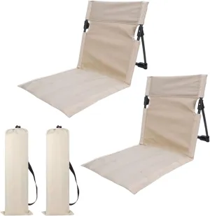 2 Pcs Foldable Pool Chairs Portable Poolside Seat for Edge of Pool Foldable Beach Chair Provides Back Support with Carry Bag for Camping Picnic Lawn Swimming Pools Summer Party Accessories