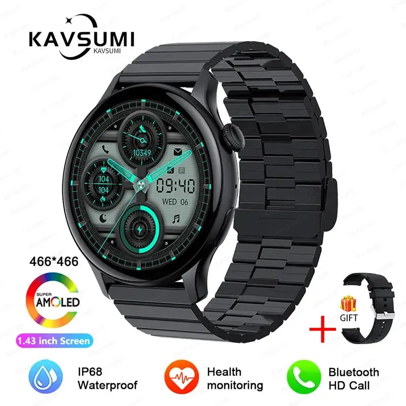2024 NFC Smart Watch Women 466*466 Screen GPS Track Sport Watches Women Health Monitoring Voice Bluetooth Call Smartwatch Ladies
