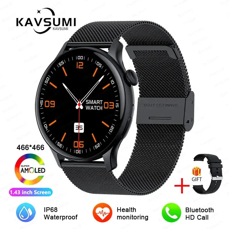 2024 NFC Smart Watch Women 466*466 Screen GPS Track Sport Watches Women Health Monitoring Voice Bluetooth Call Smartwatch Ladies