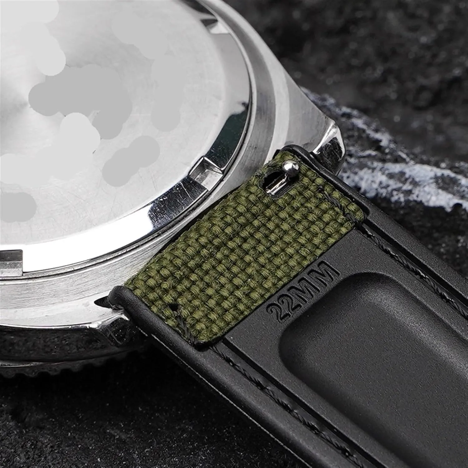 20mm 22mm 24mm Canvas Rubber Strap Quick Release Waterproof Watch Band for Men - Military Nylon Bracelet