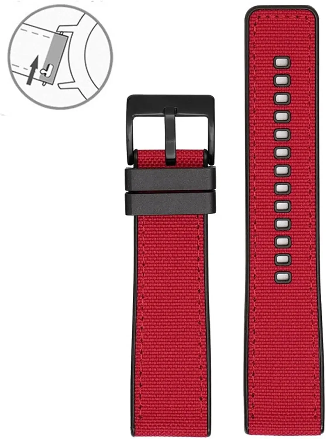20mm 22mm 24mm Canvas Rubber Strap Quick Release Waterproof Watch Band for Men - Military Nylon Bracelet