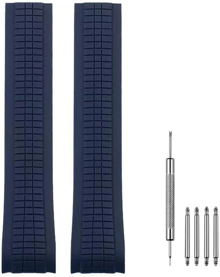 21mm Silicone Rubber Watch Band Strap Compatible with Patek Aquanaut Philippe -5164A 5167A