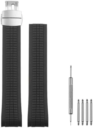 21mm Silicone Rubber Watch Band Strap Compatible with Patek Aquanaut Philippe -5164A 5167A