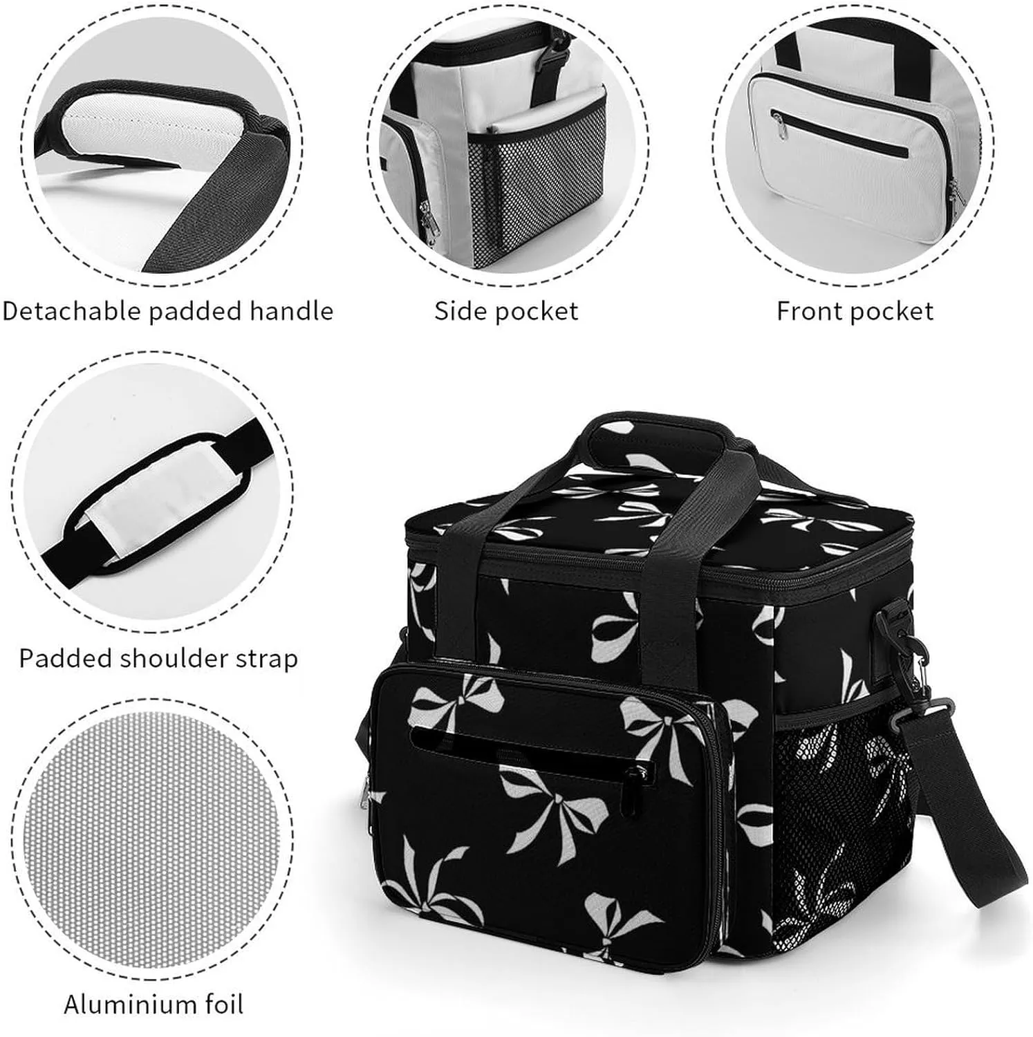 22.5L Waterproof Soft Cooler BagInsulated Lunch Box for Camping Fishing Beach Road Trips