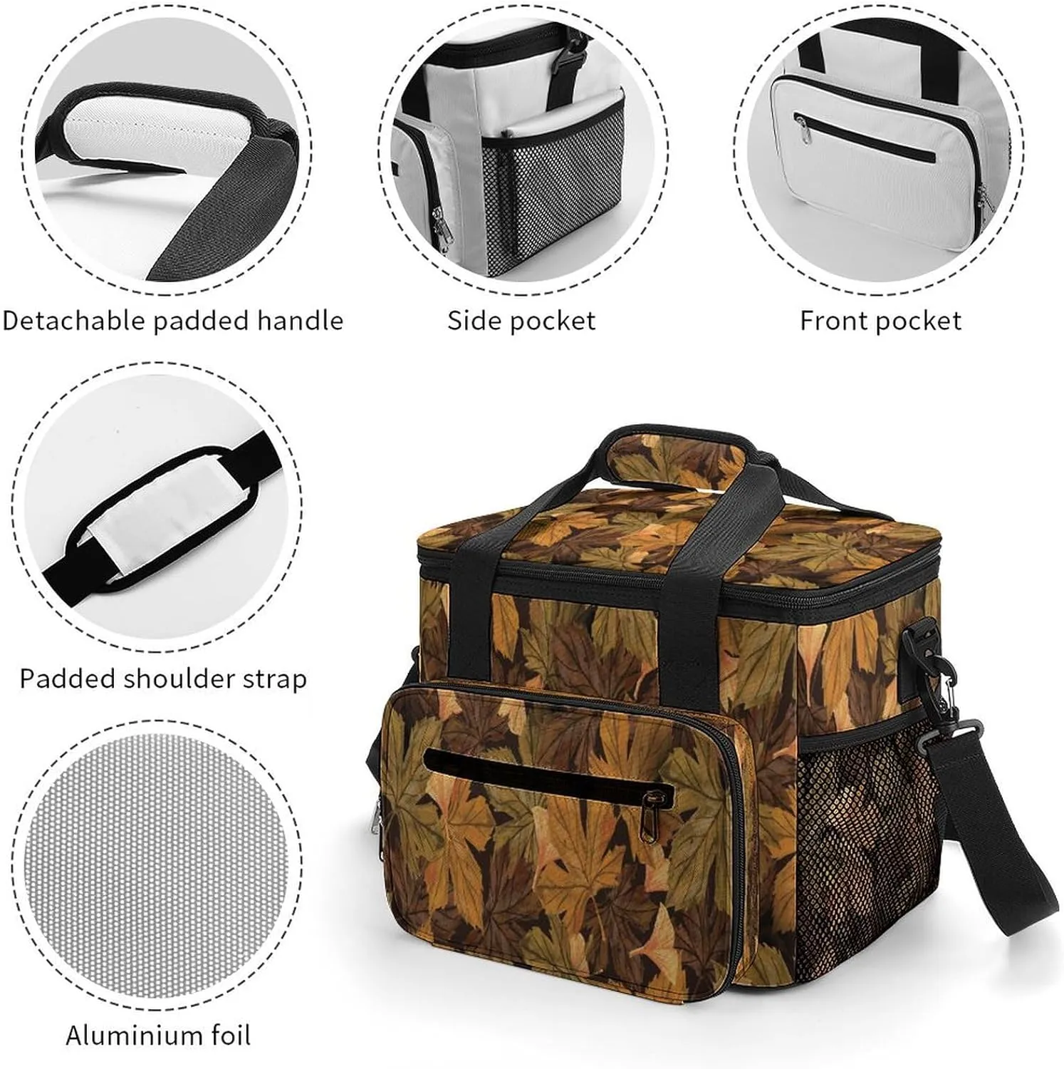 22.5L Waterproof Soft Cooler BagInsulated Lunch Box for Camping Fishing Beach Road Trips