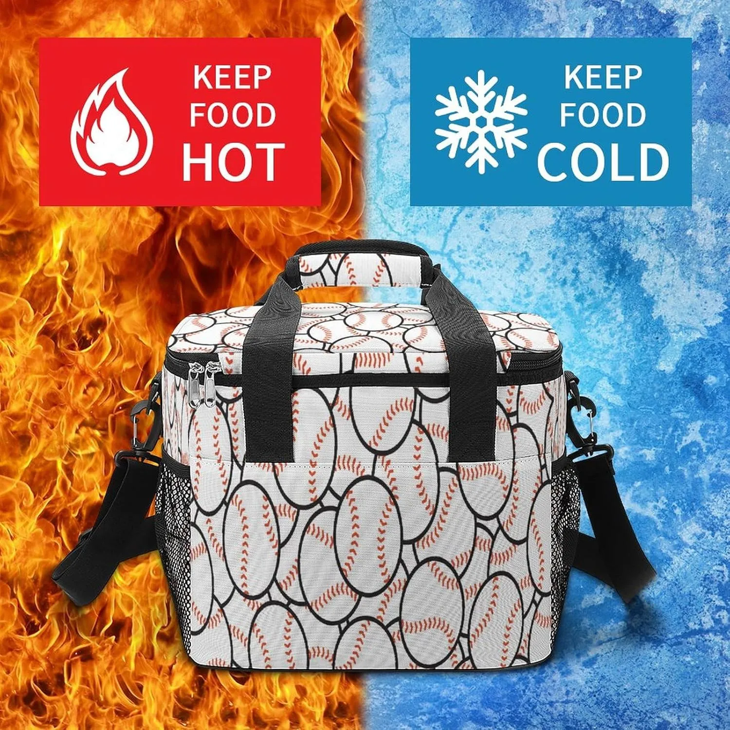 22.5L Waterproof Soft Cooler BagInsulated Lunch Box for Camping Fishing Beach Road Trips