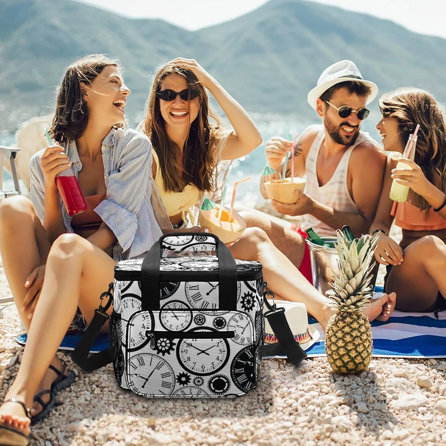 22.5L Waterproof Soft Cooler BagInsulated Lunch Box for Camping Fishing Beach Road Trips