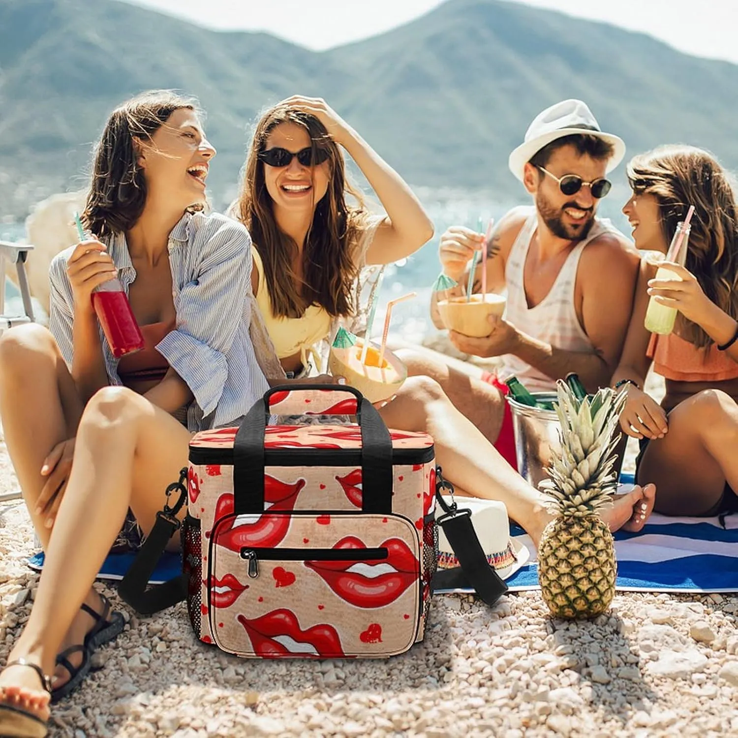 22.5L Waterproof Soft Cooler BagInsulated Lunch Box for Camping Fishing Beach Road Trips