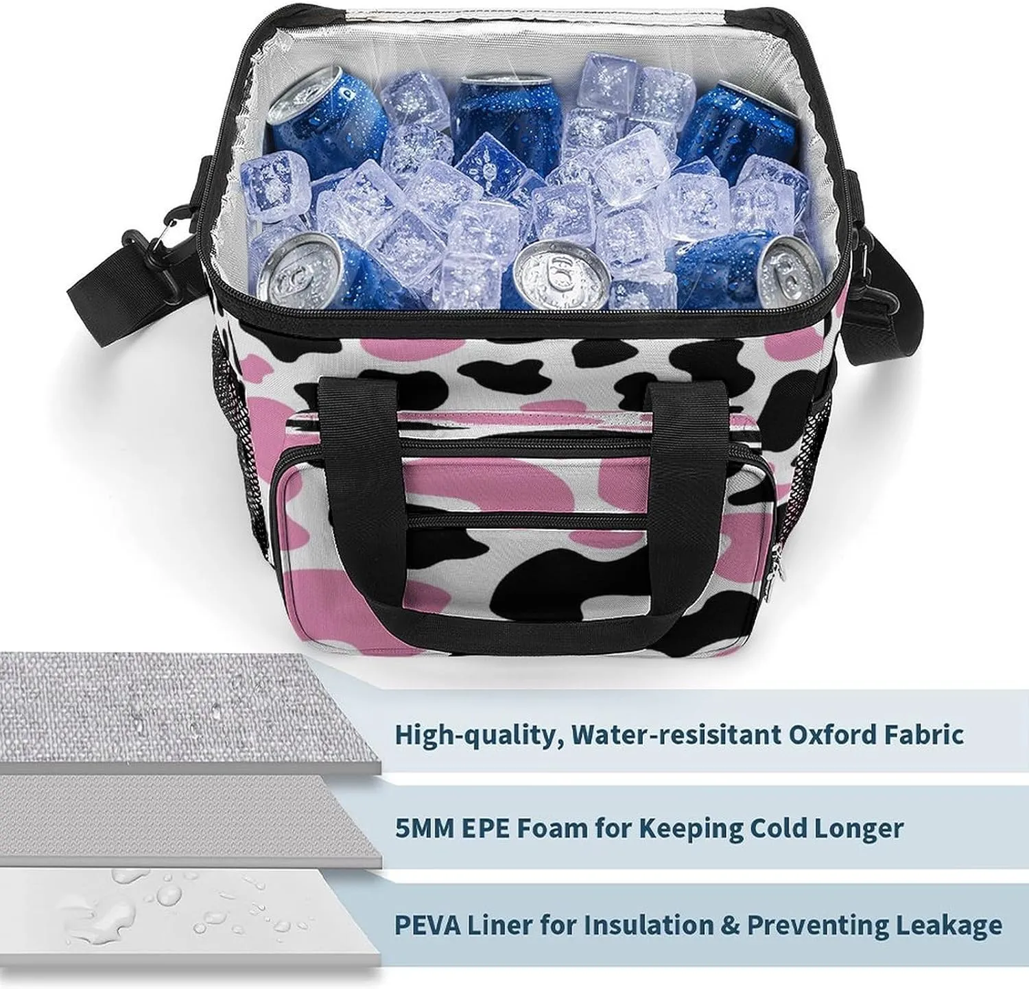 22.5L Waterproof Soft Cooler BagInsulated Lunch Box for Camping Fishing Beach Road Trips