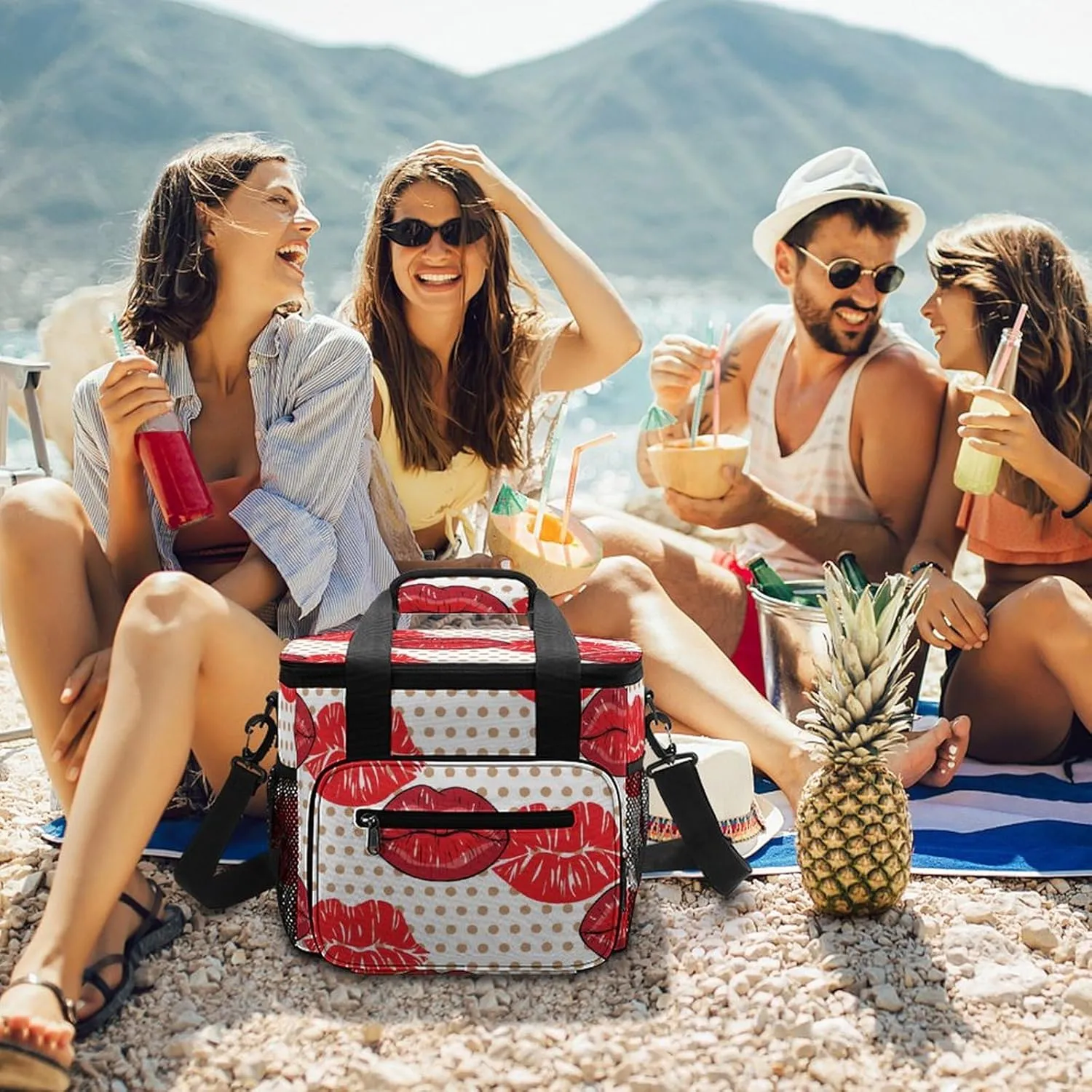 22.5L Waterproof Soft Cooler BagInsulated Lunch Box for Camping Fishing Beach Road Trips