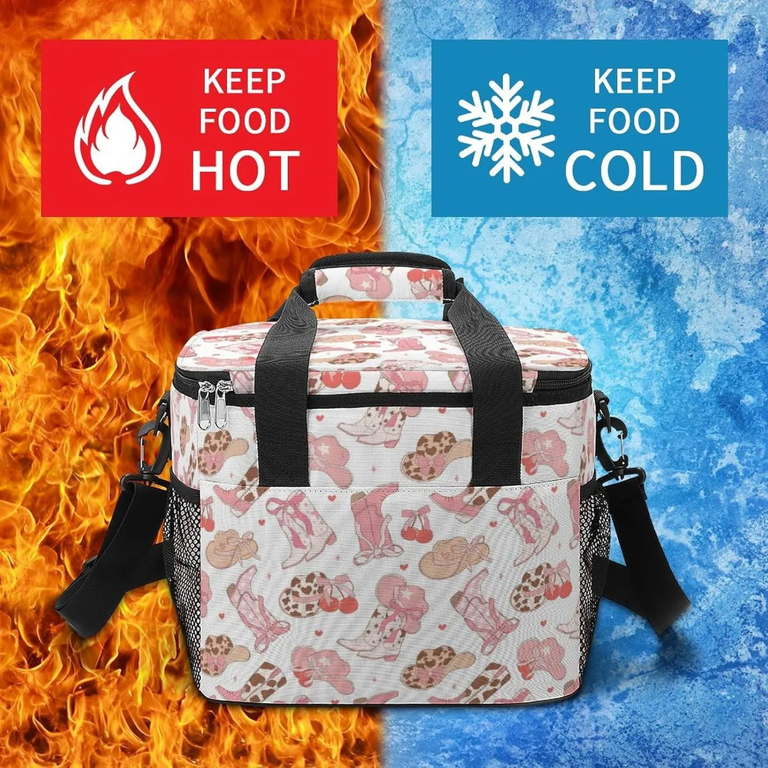 22.5L Waterproof Soft Cooler BagInsulated Lunch Box for Camping Fishing Beach Road Trips