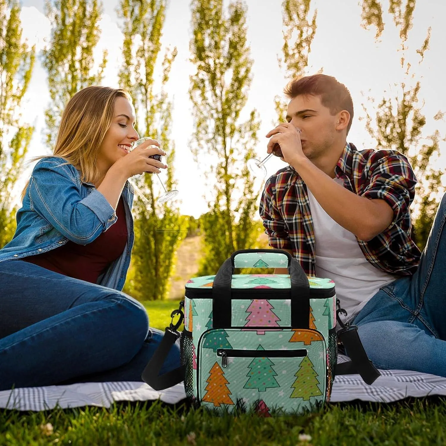 22.5L Waterproof Soft Cooler BagInsulated Lunch Box for Camping Fishing Beach Road Trips