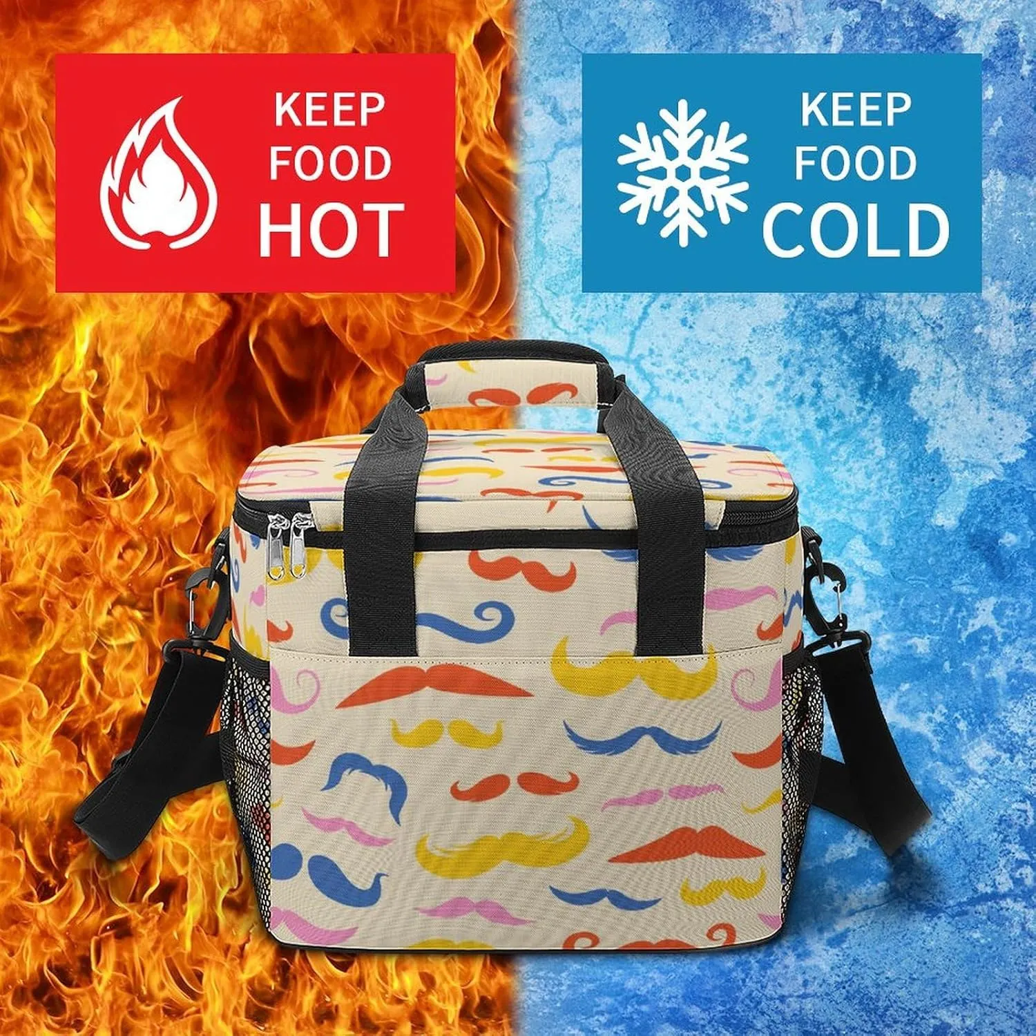 22.5L Waterproof Soft Cooler BagInsulated Lunch Box for Camping Fishing Beach Road Trips