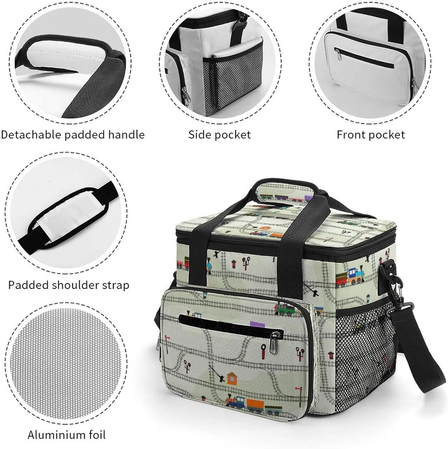 22.5L Waterproof Soft Cooler BagInsulated Lunch Box for Camping Fishing Beach Road Trips