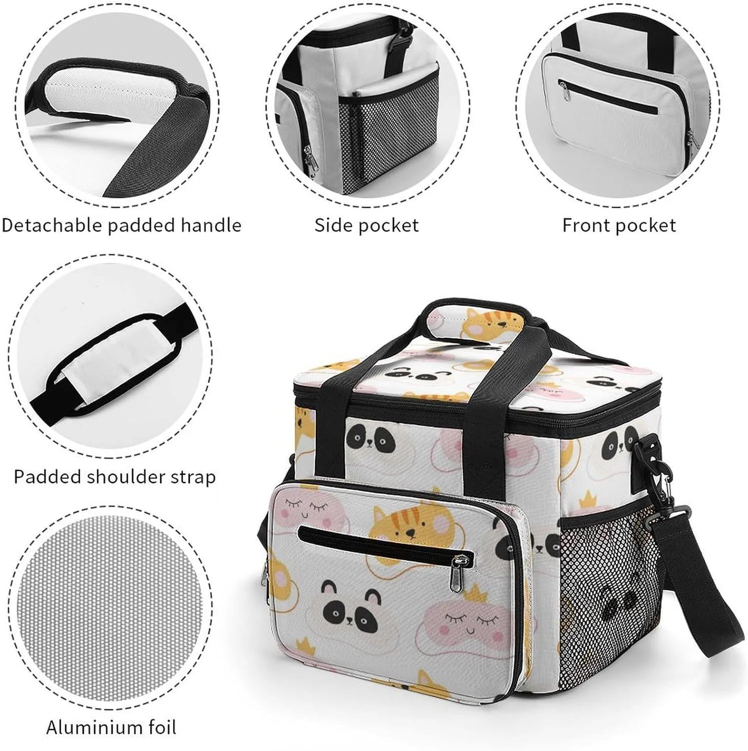 22.5L Waterproof Soft Cooler BagInsulated Lunch Box for Camping Fishing Beach Road Trips