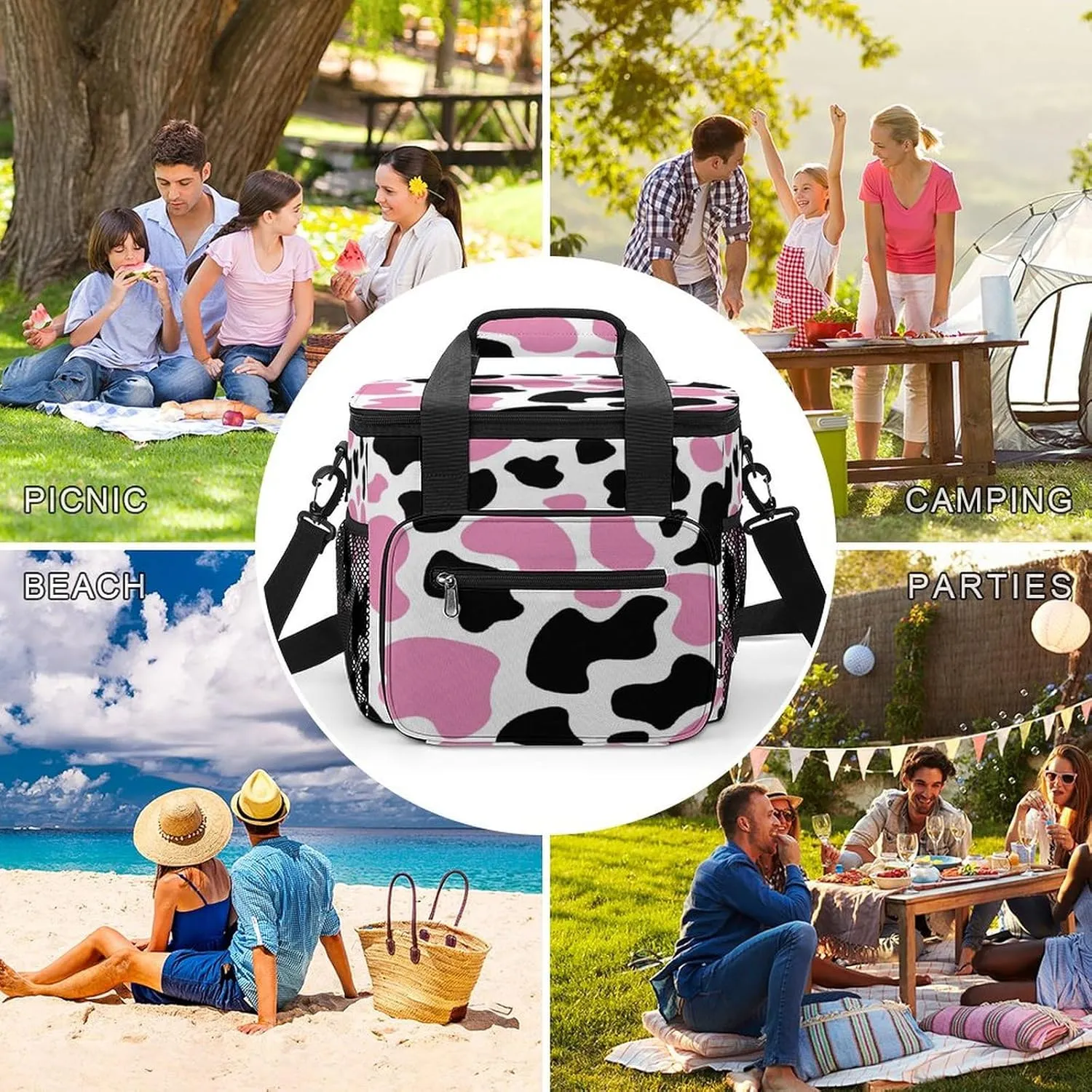 22.5L Waterproof Soft Cooler BagInsulated Lunch Box for Camping Fishing Beach Road Trips