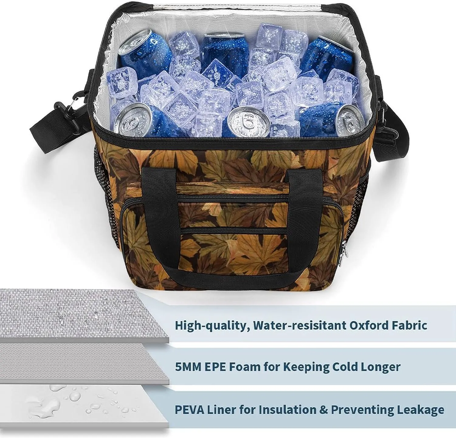 22.5L Waterproof Soft Cooler BagInsulated Lunch Box for Camping Fishing Beach Road Trips