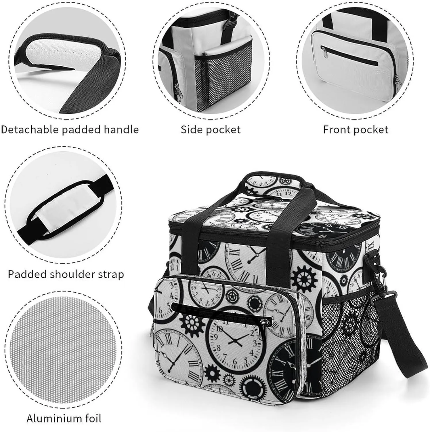 22.5L Waterproof Soft Cooler BagInsulated Lunch Box for Camping Fishing Beach Road Trips