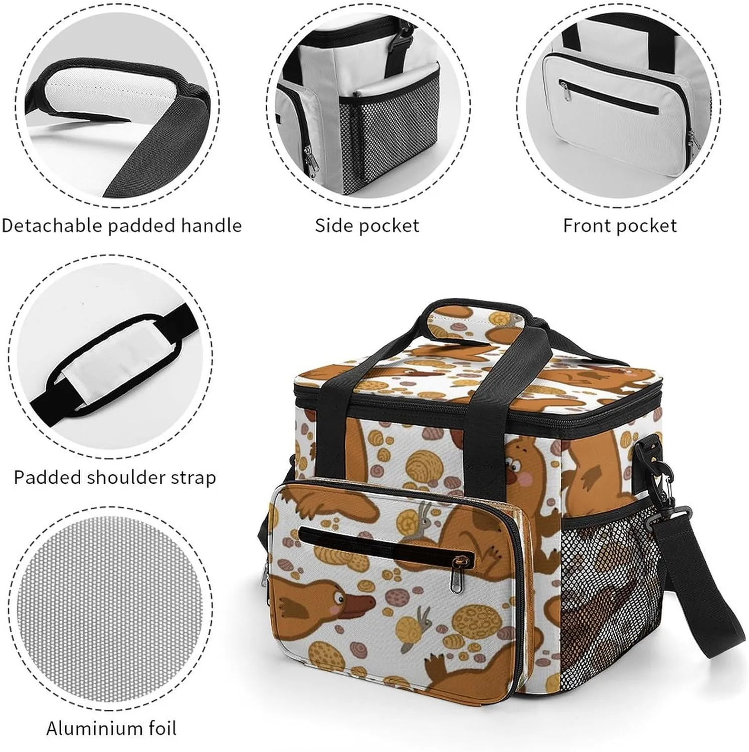 22.5L Waterproof Soft Cooler BagInsulated Lunch Box for Camping Fishing Beach Road Trips