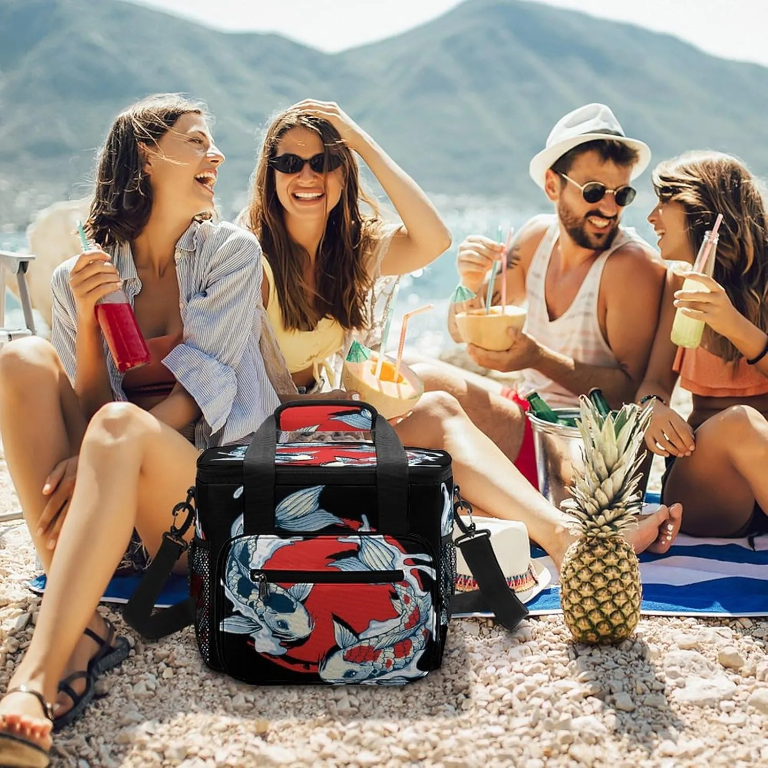 22.5L Waterproof Soft Cooler BagInsulated Lunch Box for Camping Fishing Beach Road Trips