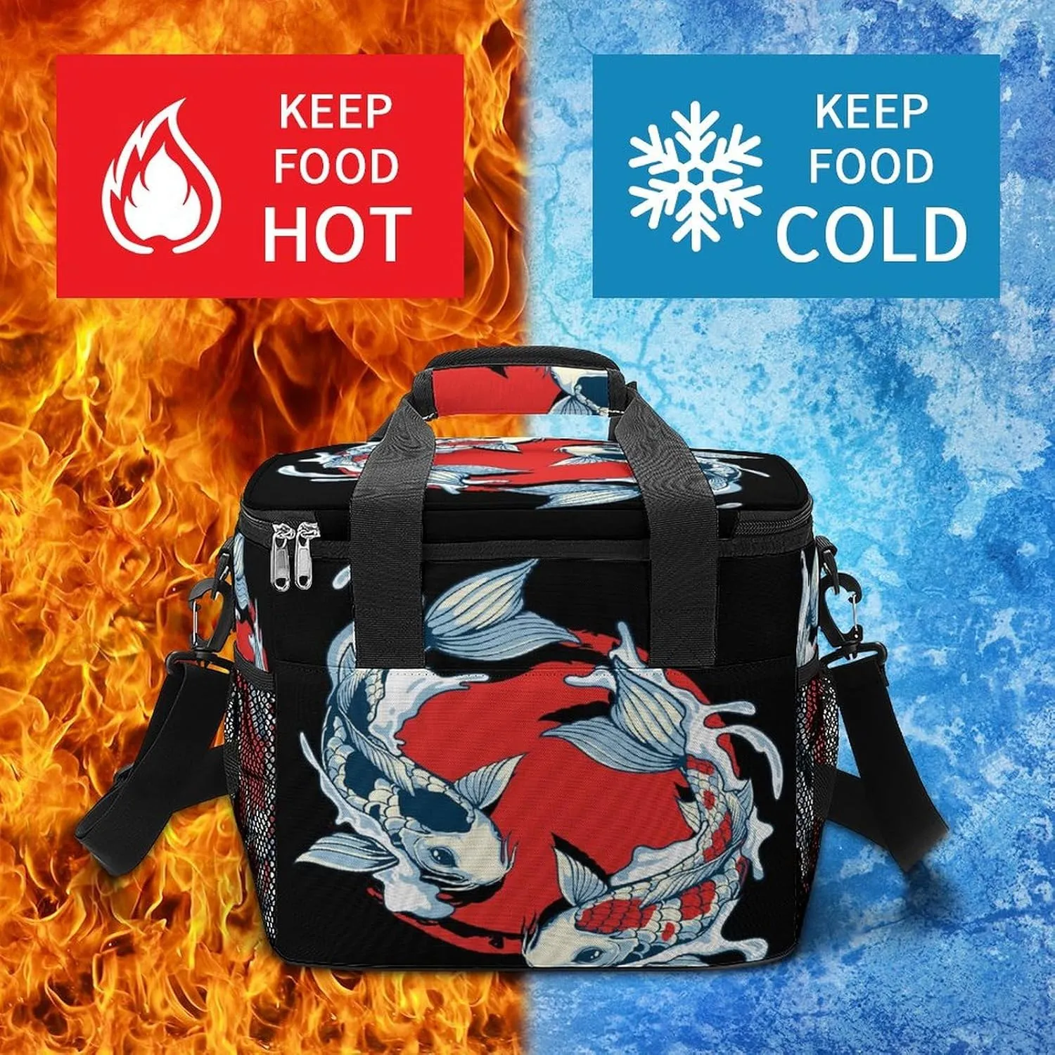 22.5L Waterproof Soft Cooler BagInsulated Lunch Box for Camping Fishing Beach Road Trips