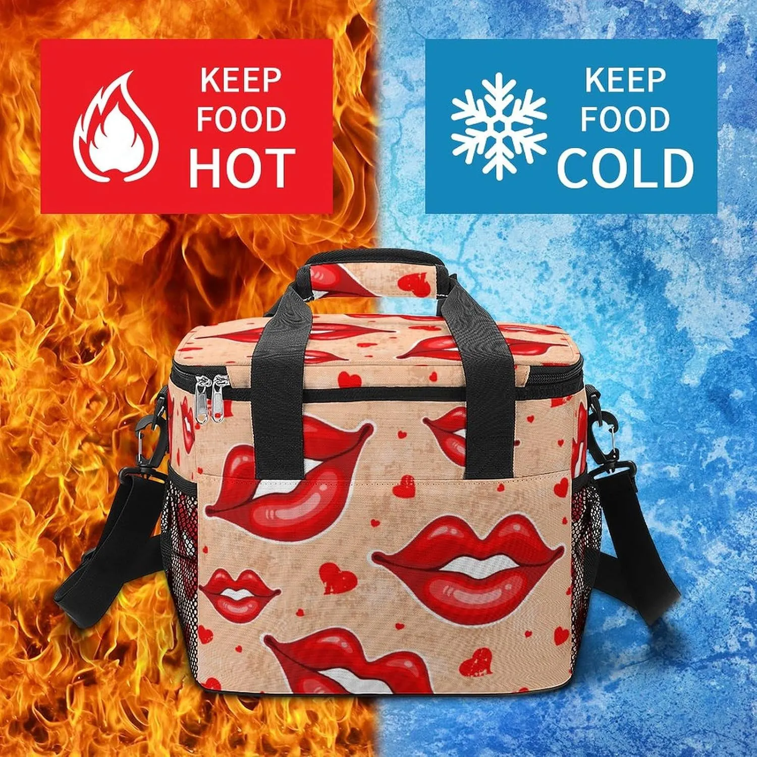 22.5L Waterproof Soft Cooler BagInsulated Lunch Box for Camping Fishing Beach Road Trips