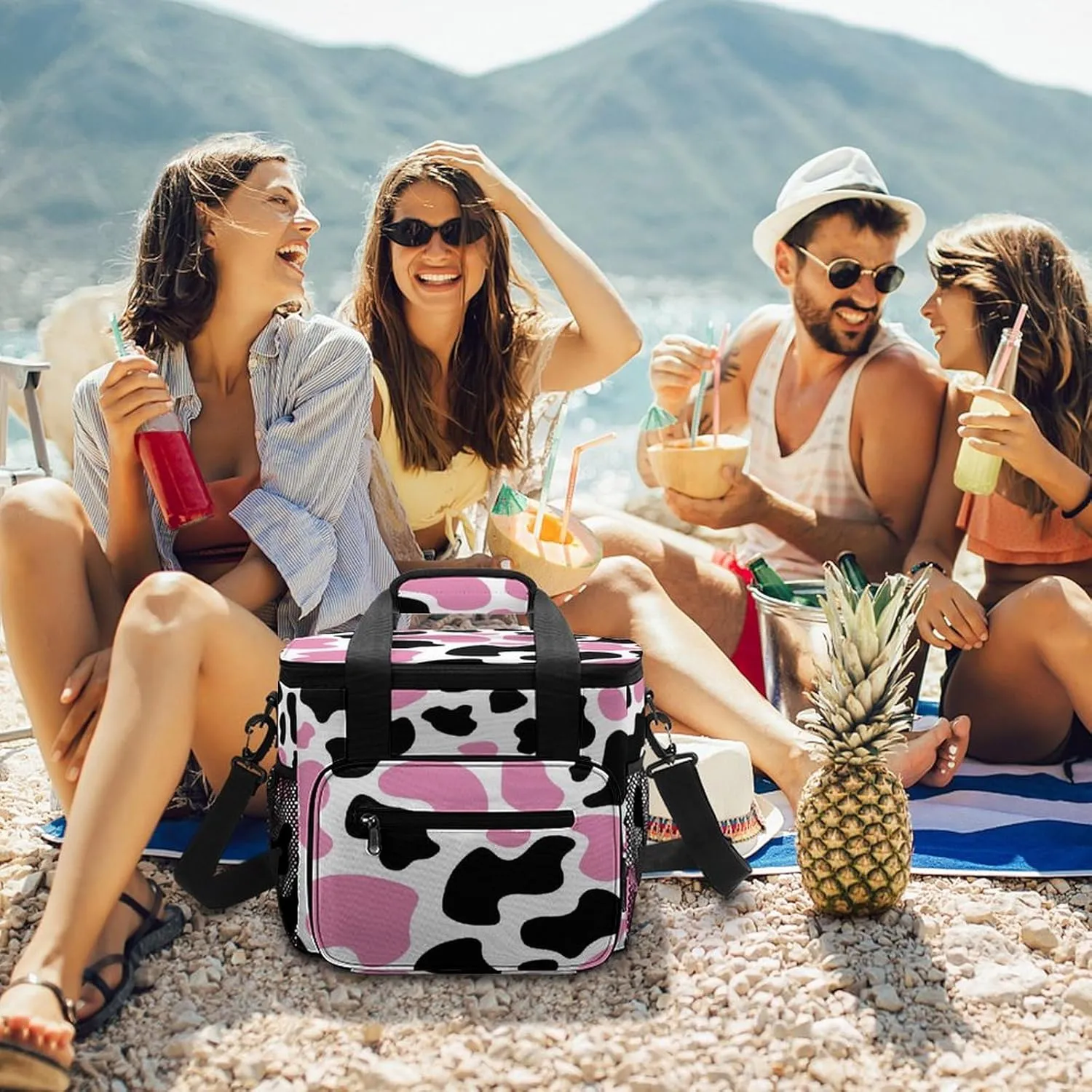22.5L Waterproof Soft Cooler BagInsulated Lunch Box for Camping Fishing Beach Road Trips