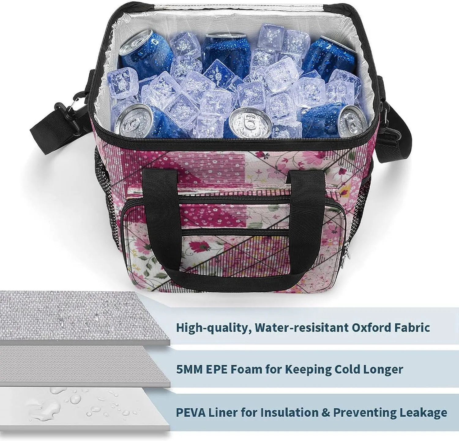 22.5L Waterproof Soft Cooler BagInsulated Lunch Box for Camping Fishing Beach Road Trips