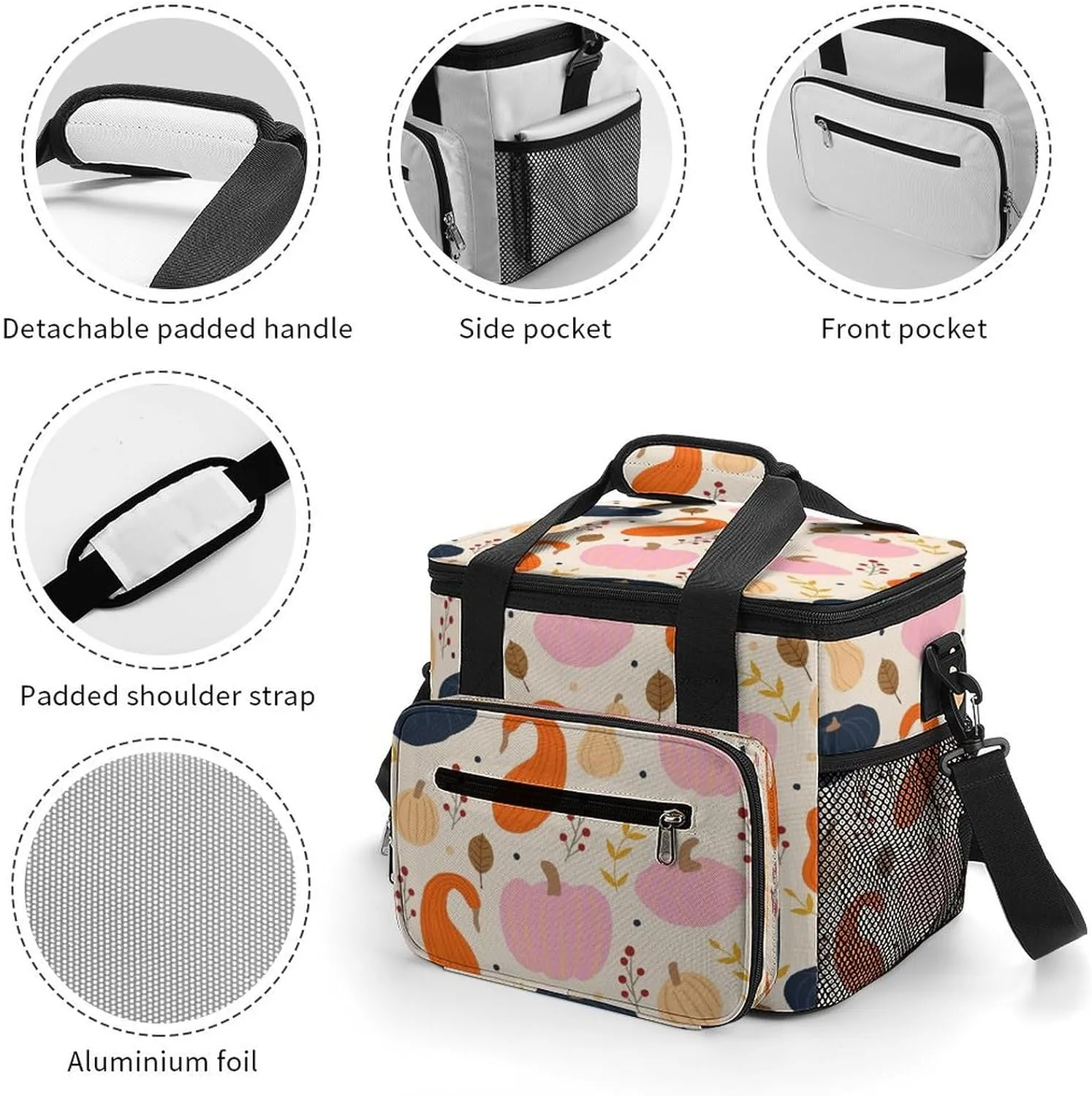 22.5L Waterproof Soft Cooler BagInsulated Lunch Box for Camping Fishing Beach Road Trips