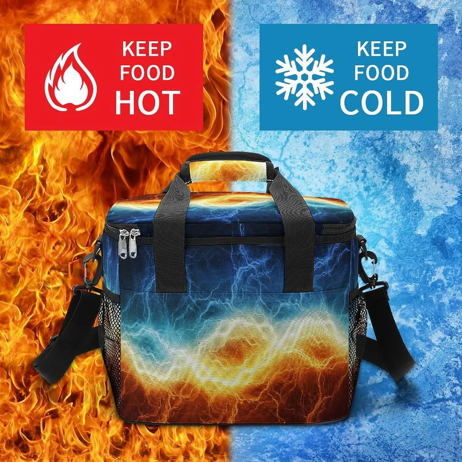 22.5L Waterproof Soft Cooler BagInsulated Lunch Box for Camping Fishing Beach Road Trips