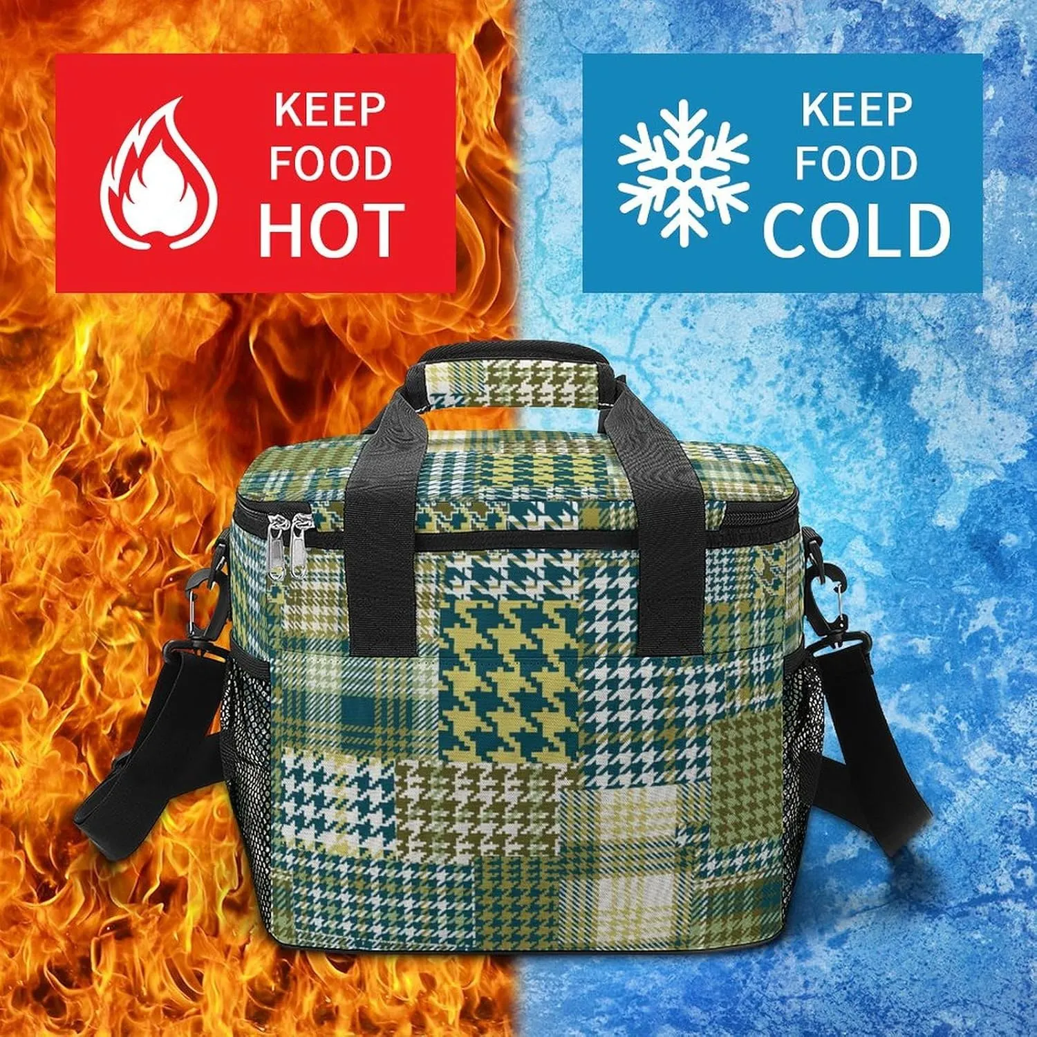 22.5L Waterproof Soft Cooler BagInsulated Lunch Box for Camping Fishing Beach Road Trips