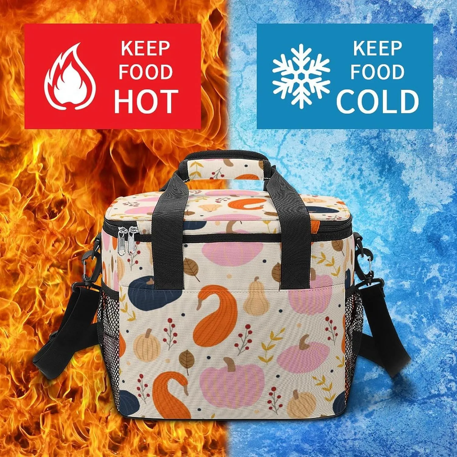 22.5L Waterproof Soft Cooler BagInsulated Lunch Box for Camping Fishing Beach Road Trips