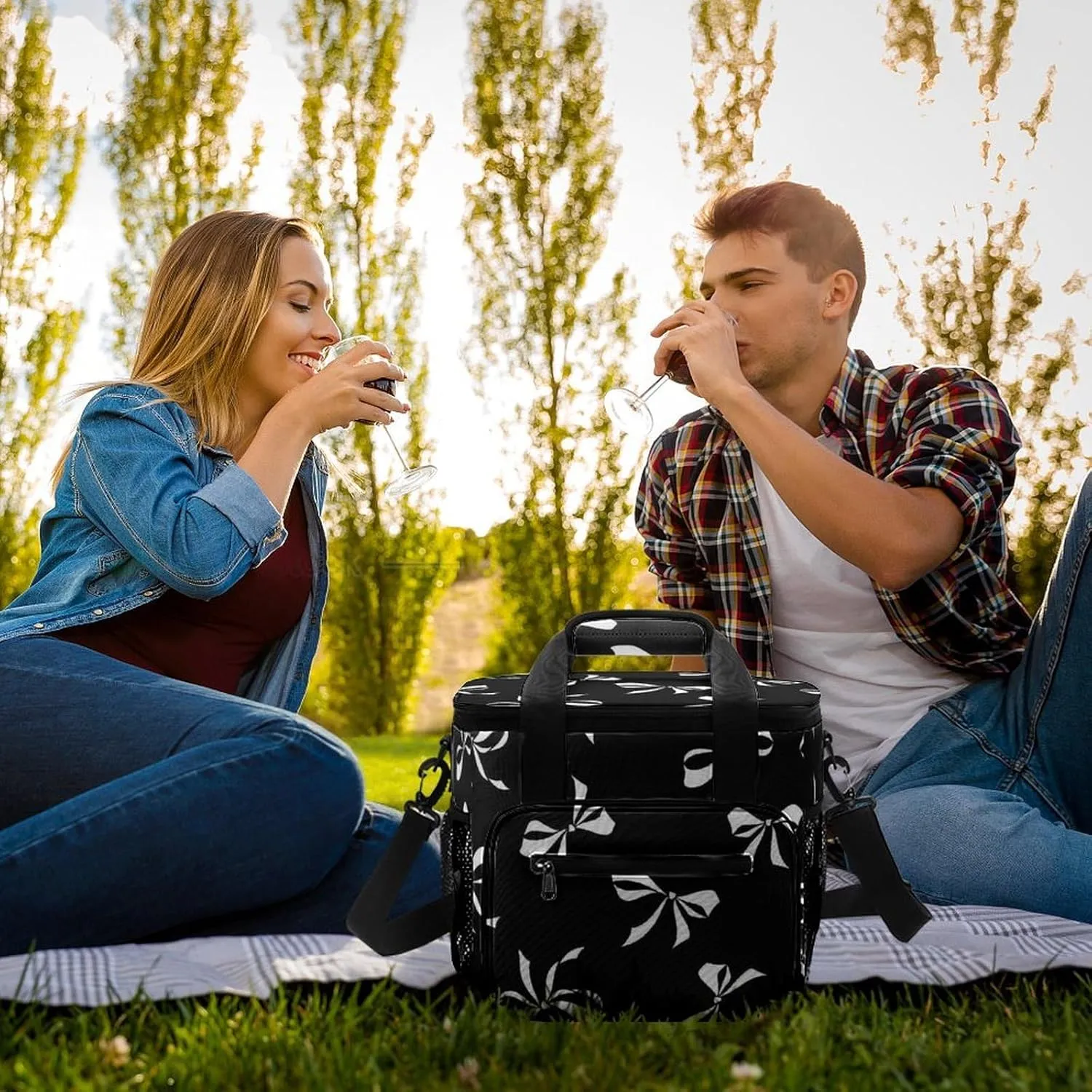 22.5L Waterproof Soft Cooler BagInsulated Lunch Box for Camping Fishing Beach Road Trips
